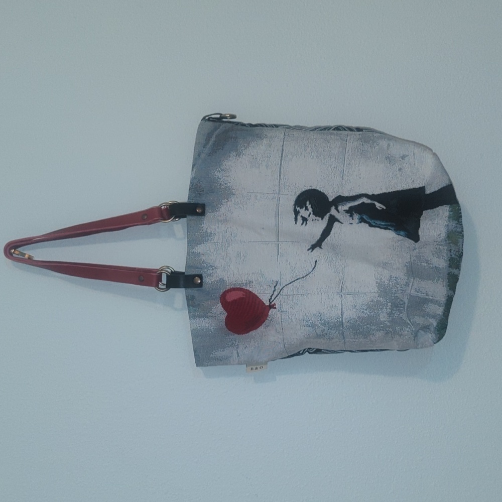 Banksy Girl with Balloon Tote Bag